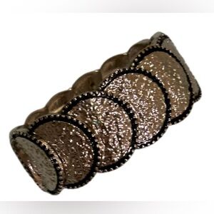 Silver with Black accents Stretch bracelet